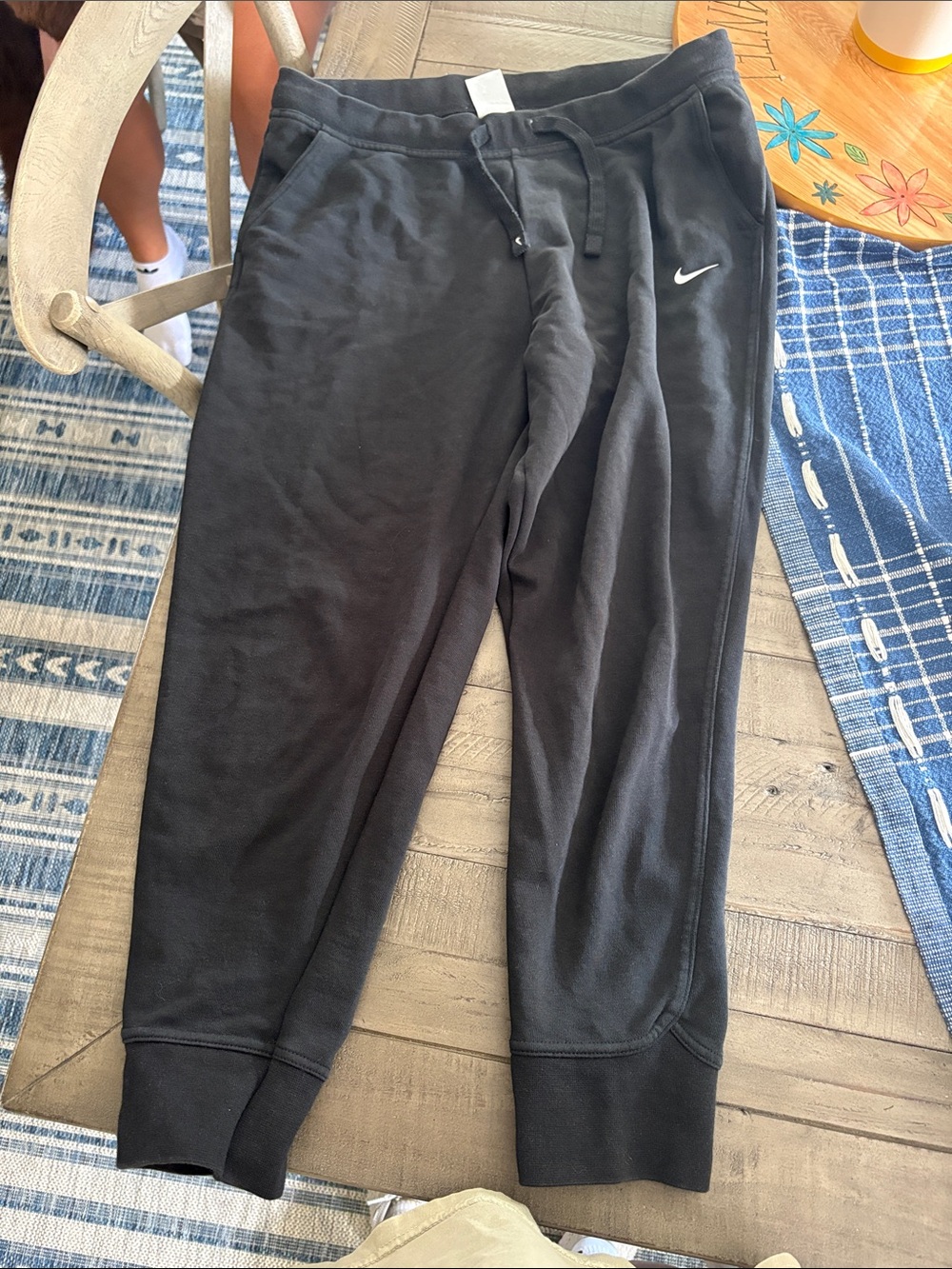 Women’s Nike Black Jogger Sweatpants with White Swoosh